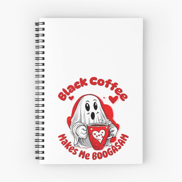 Item preview, Black Coffee Makes Me Boogasam Ghost Valentines Day  designed and sold by TrueWorth.