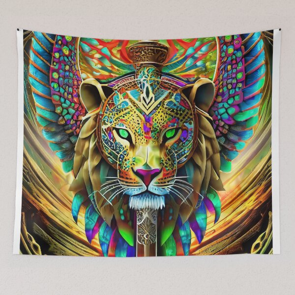 Item preview, Rainbow Colorful Lion Head Sword holder designed and sold by JohnXD247.