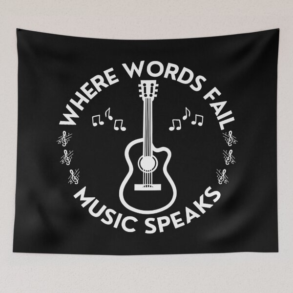 Item preview, Where Words Fail Music Speaks designed and sold by Teetreasure2.
