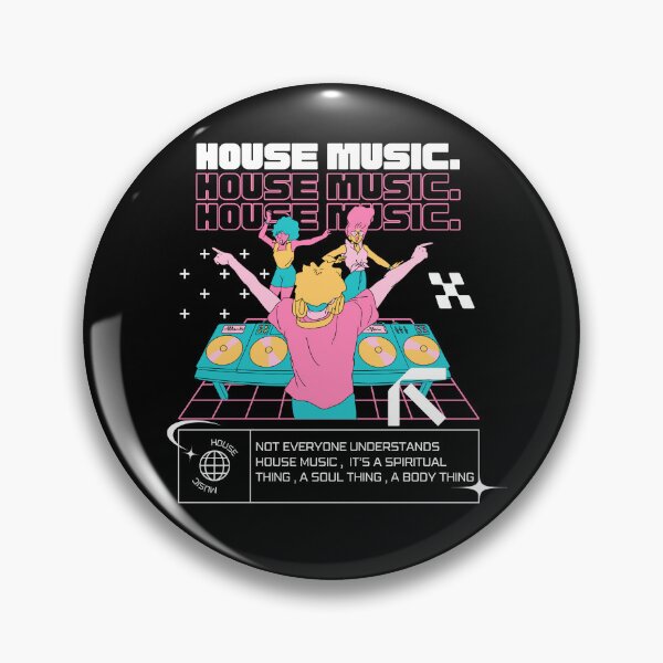 Item preview, HOUSE MUSIC  - Dj Dancefloor (Pink)  designed and sold by Discothreadz.