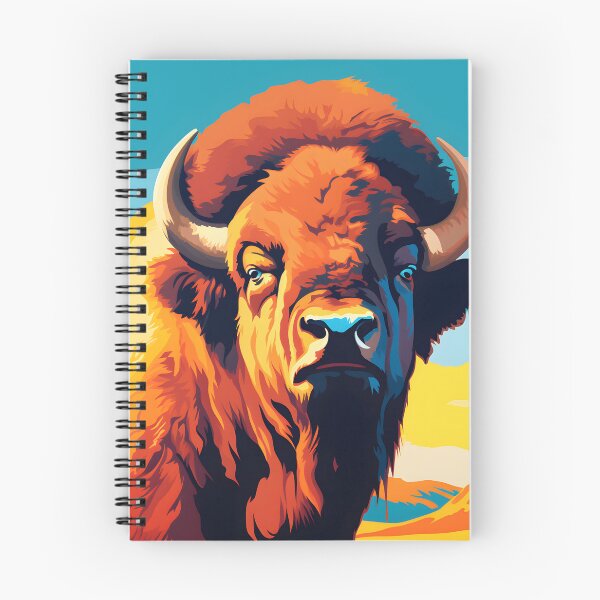 Item preview, American Bison portrait art. animal colorful. Animal throw pillow.  designed and sold by formform.
