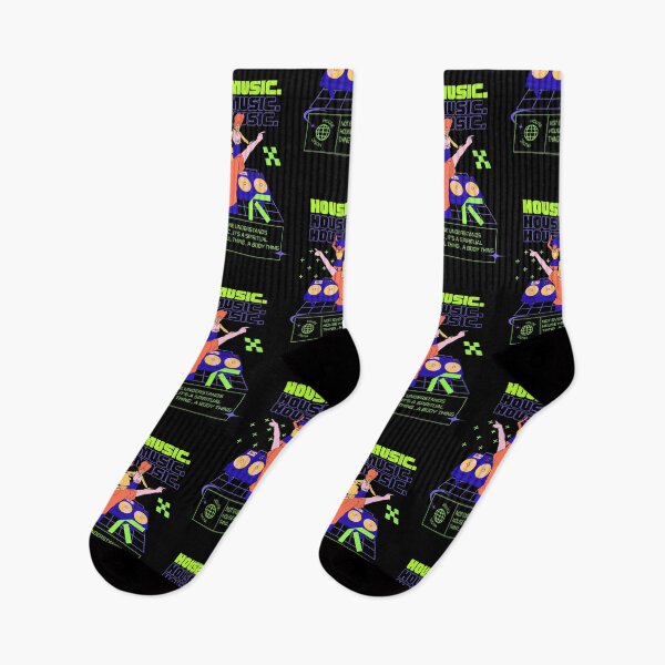Item preview, HOUSE MUSIC  - Dj Dancefloor (purple/green)  designed and sold by Discothreadz.