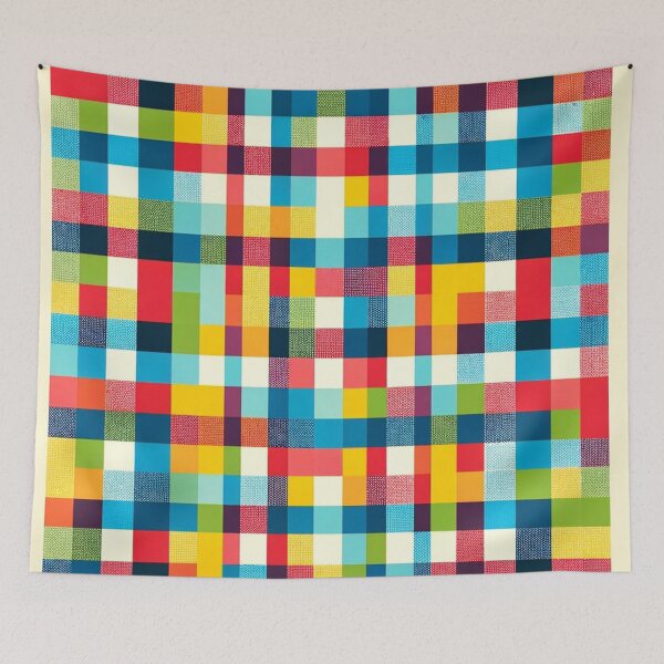 Item preview, Multi-Colored Checkered Print Pattern designed and sold by PinUpPizzazz.