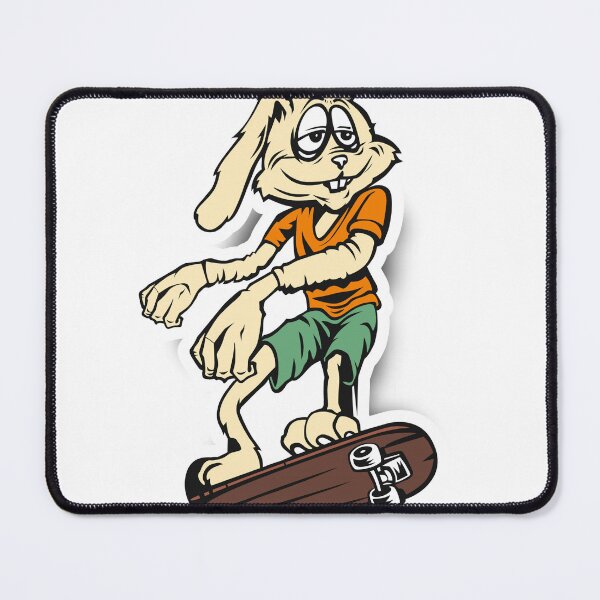 Item preview, Bunny rabbit skateboarding designed and sold by AS-Graphics.