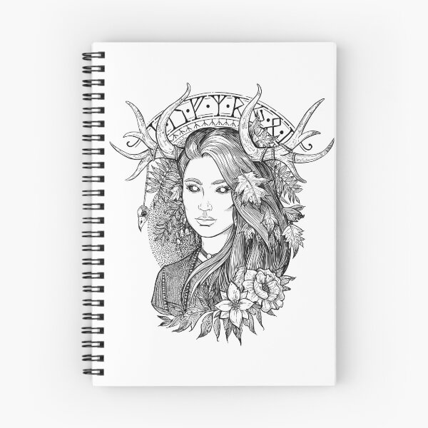 Item preview, Heilung shaman with runes and flowers designed and sold by BlackForge.