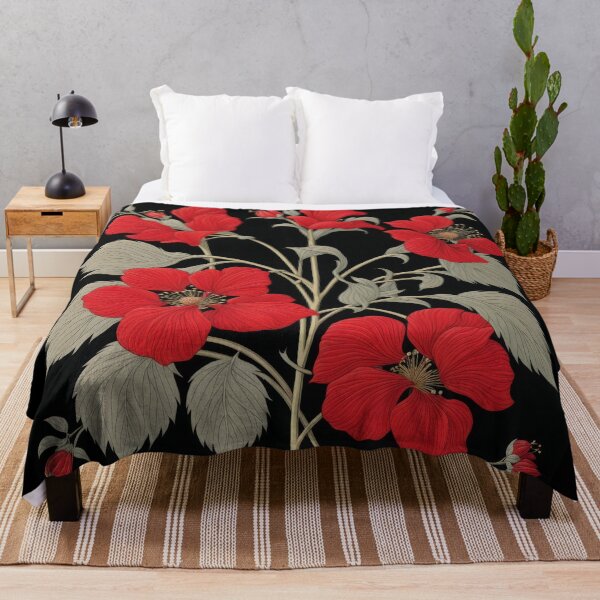 Item preview, Art Nouveau Floral Pattern Collection #1 - Red Bleeding Heart Flowers #44 designed and sold by elektronen.