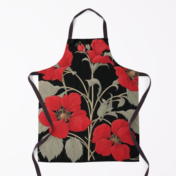 Item preview, Art Nouveau Floral Pattern Collection #1 - Red Bleeding Heart Flowers #44 designed and sold by elektronen.