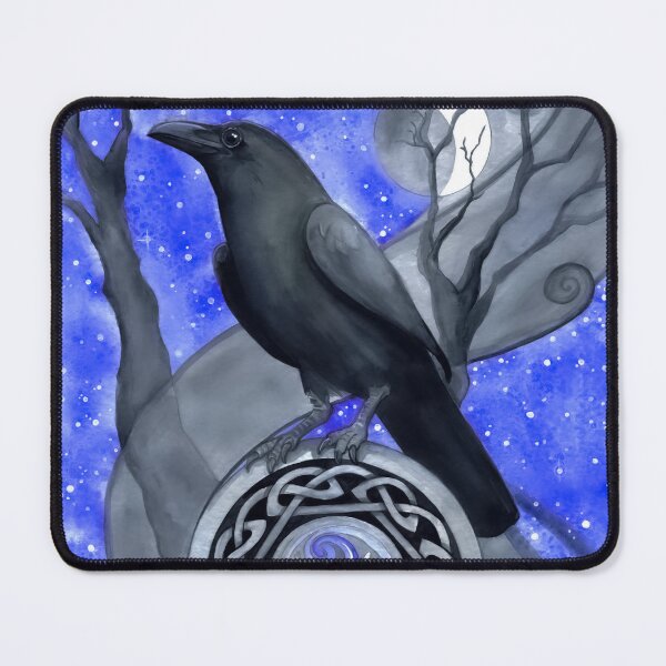 Item preview, Celtic Raven Moon Watercolor designed and sold by DappledMoon.