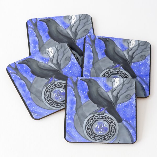 Item preview, Celtic Raven Moon Watercolor designed and sold by DappledMoon.