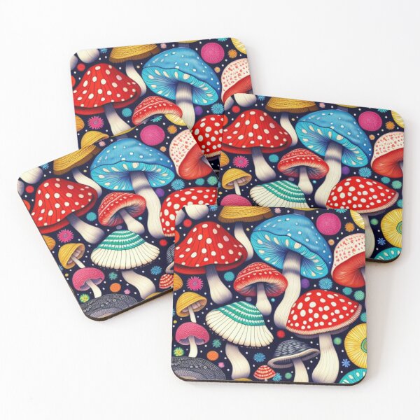 Item preview, Colorful little mushrooms  designed and sold by Roxburylane.