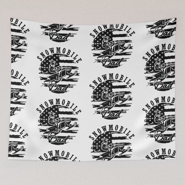 Item preview, Snowmobile Dad with Distressed US Flag designed and sold by DigitalFhaiz.