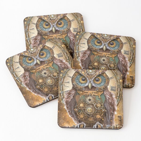 Item preview, Steampunk clock owl designed and sold by fotofeast.