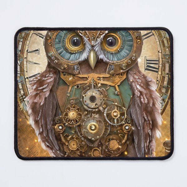 Item preview, Steampunk clock owl designed and sold by fotofeast.