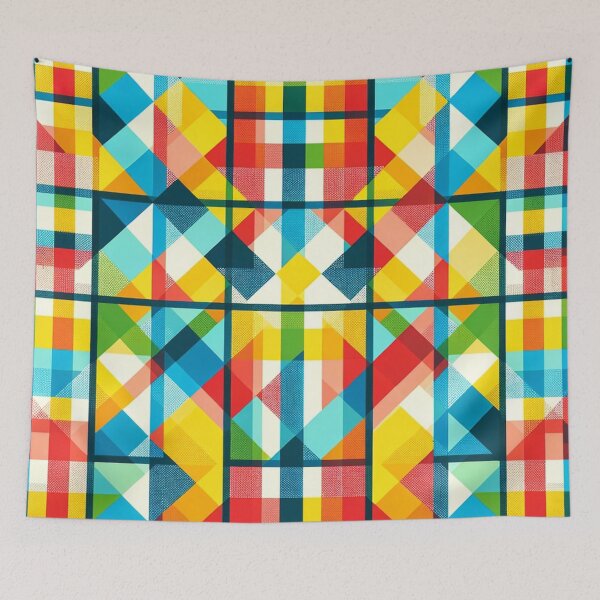 Item preview, Multi-Colored Checkered Print Pattern designed and sold by PinUpPizzazz.