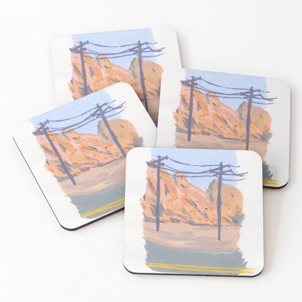 Item preview, Pink Mountain Powerlines Landscape designed and sold by Punkylynne.