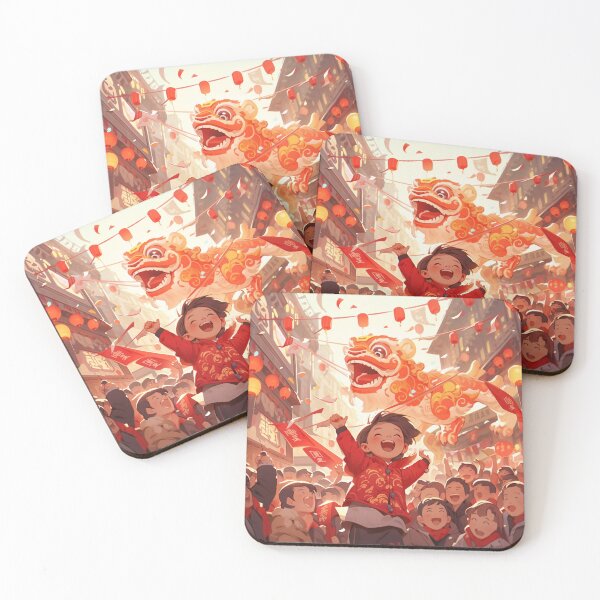 Item preview, Chinese New Year celebration with flying lion dances designed and sold by Petschar.