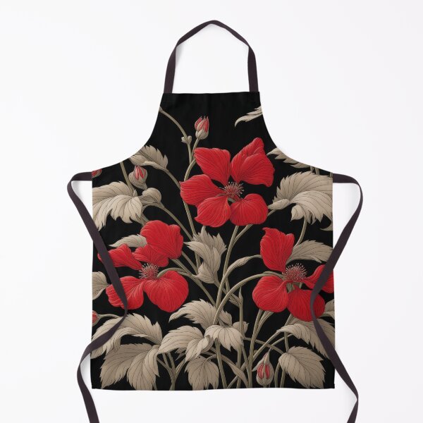 Item preview, Art Nouveau Floral Pattern Collection #1 - Red Bleeding Heart Flowers #46 designed and sold by elektronen.