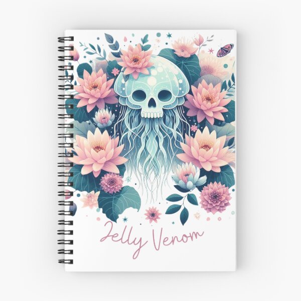 Item preview, JellyVenom Dreamy Skullyfish Skull JellyFish Lotus Floral Explosion Logo Designed In Waikiki, Hawaii designed and sold by MadPufferShop.
