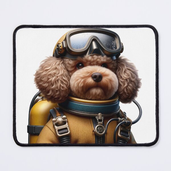 Item preview, Adorable Poodle in Scuba Diving Gear designed and sold by toypoodlemom.