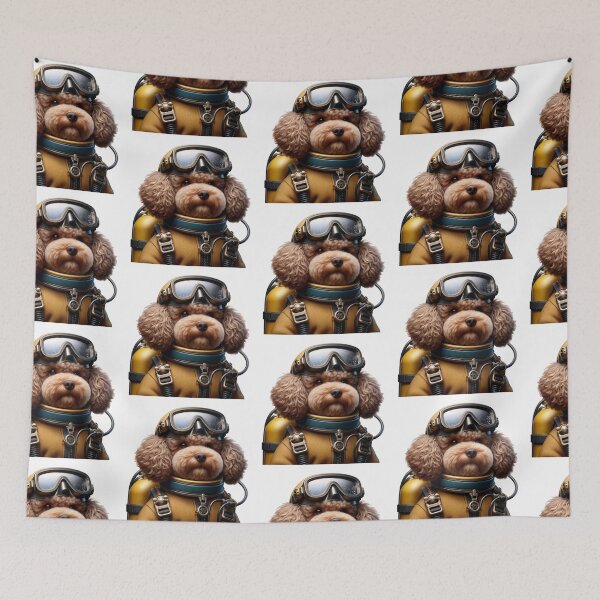Item preview, Adorable Poodle in Scuba Diving Gear designed and sold by toypoodlemom.