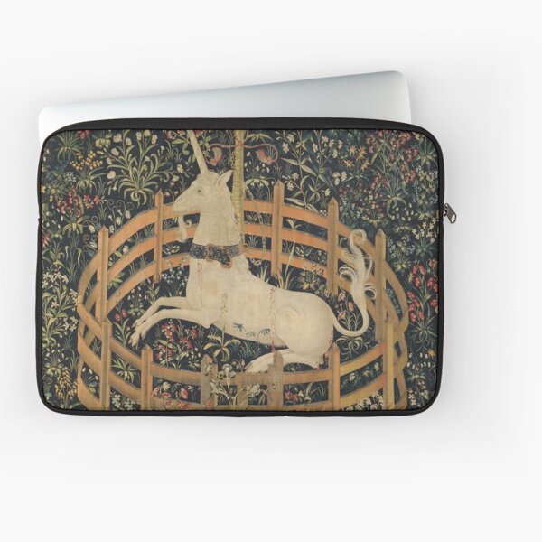 Vintage Fenced in Unicorn Painting (1505) Laptop Sleeve