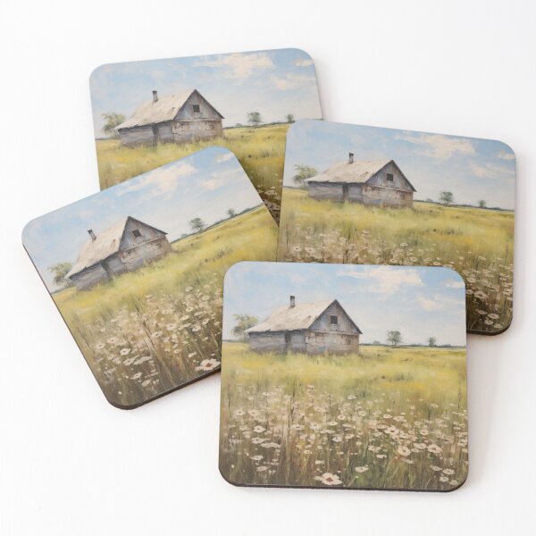 Item preview, Rustic Shed in Field of Flowers designed and sold by CampfireCove.