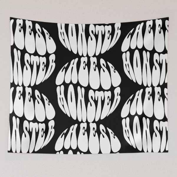 Item preview, Cheese Monster Text Monochrome Black designed and sold by Meepuruproject.