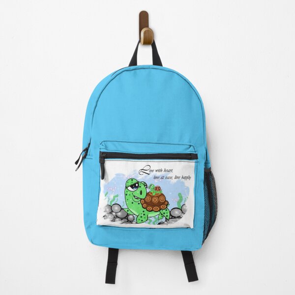 Item preview, Live with heart, live at ease, live happily - Happy Sea Turtles designed and sold by Shirley cute art .
