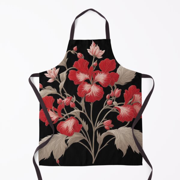 Item preview, Art Nouveau Floral Pattern Collection #1 - Red Bleeding Heart Flowers #47 designed and sold by elektronen.