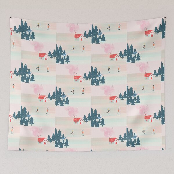 Item preview, Winter house and deer designed and sold by SkyisBright.