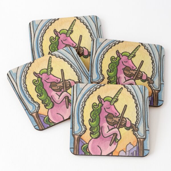 Item preview, Unicorn Plays Violin in the Heart of the City designed and sold by Katie Atkin.