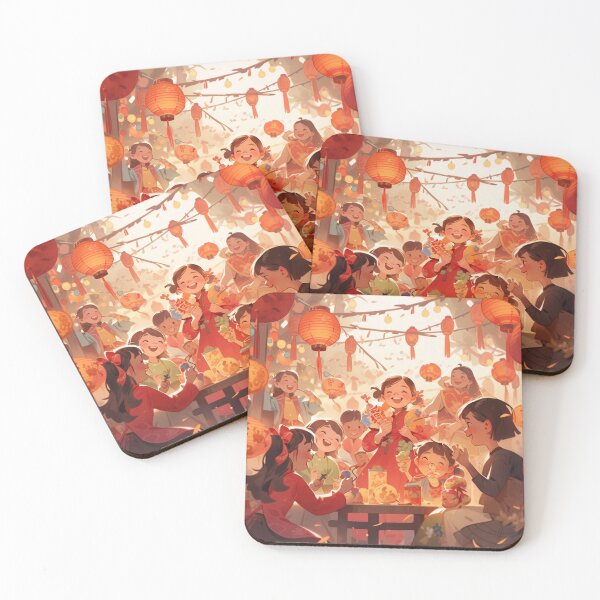 Item preview, Cheerful faces of children at Chinese New Year celebrations designed and sold by Petschar.