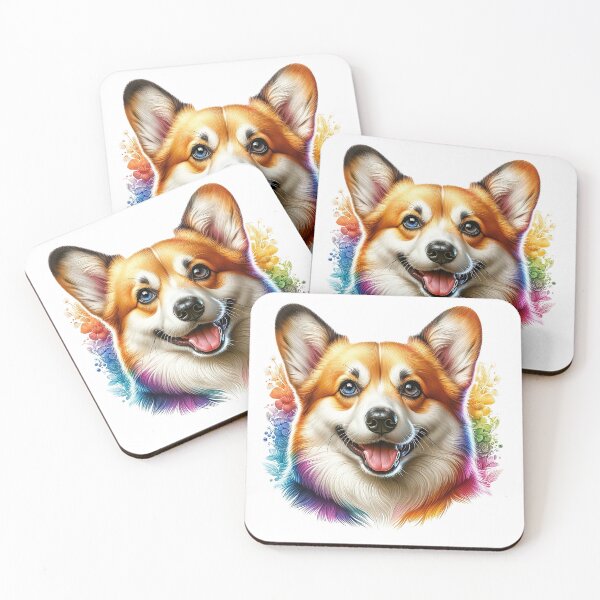 Item preview, Regal Rainbow Corgi Dog designed and sold by FunArt4Everyone.