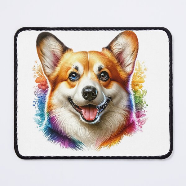 Item preview, Regal Rainbow Corgi Dog designed and sold by FunArt4Everyone.