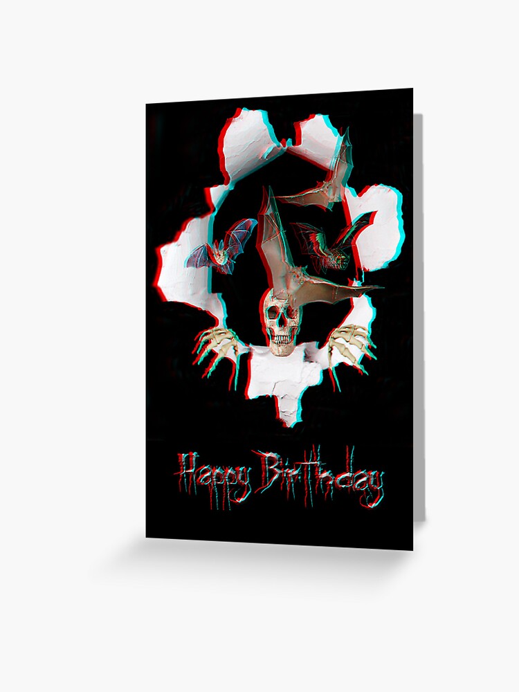 Greeting Card, Happy Birthday (3D) designed and sold by GothCardz