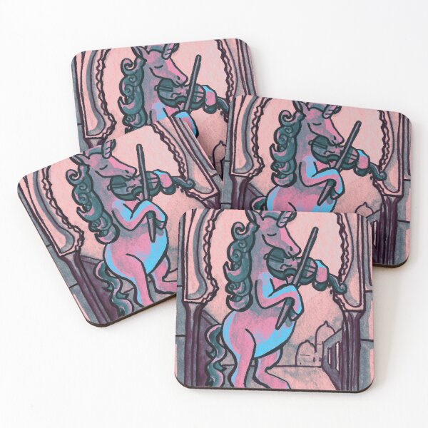 Item preview, Unicorn Plays Violin in the Heart of the City designed and sold by Katie Atkin.