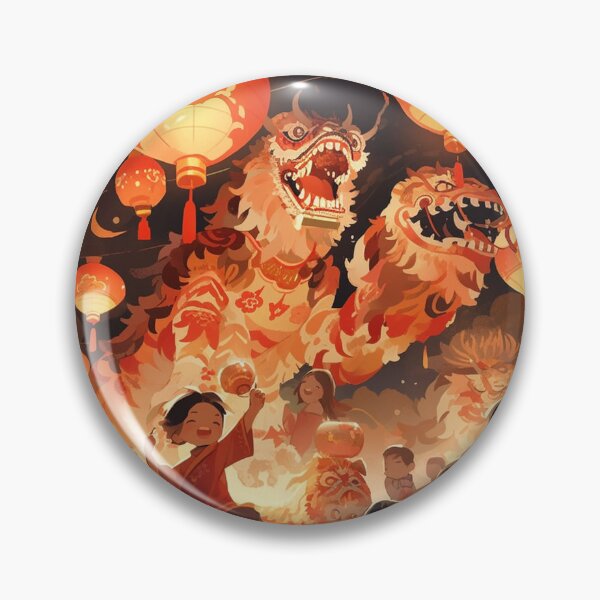 Item preview, Two lion dances on the eve of the Chinese New Year celebration designed and sold by Petschar.