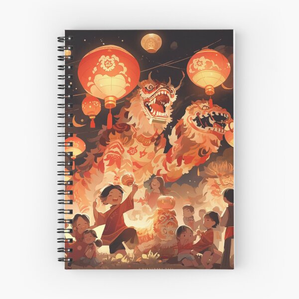Item preview, Two lion dances on the eve of the Chinese New Year celebration designed and sold by Petschar.