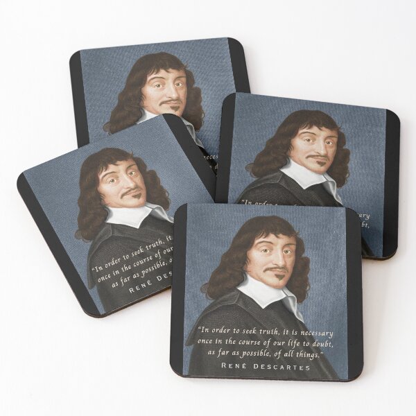 Item preview, René Descartes portrait and quote: In order to seek truth, it is necessary once in the course of our life, to doubt designed and sold by artbleed.