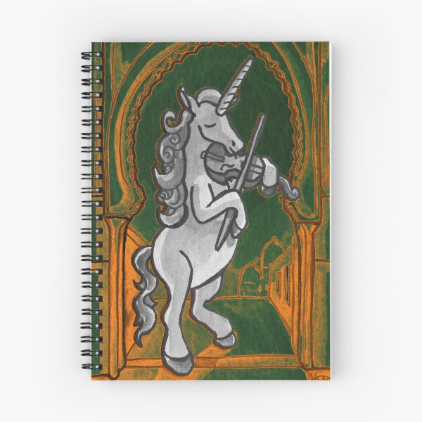 Item preview, Unicorn Plays Violin in the Heart of the City designed and sold by Katie Atkin.
