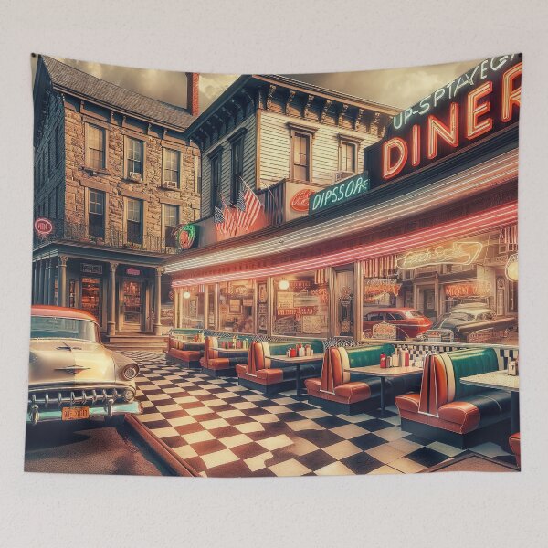 Item preview, Nostalgic Americana Diner designed and sold by FIYARO.