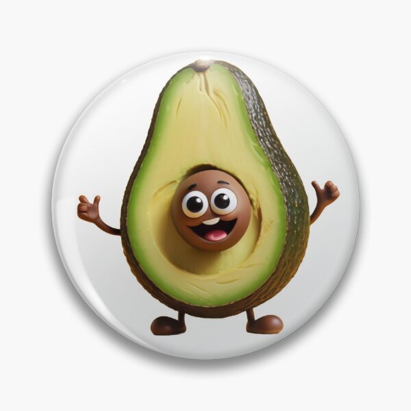 Artikelvorschau, Glücklicher Avocado-Charakter – eine lustige Darstellung gesunder Ernährung entworfen und verkauft von DotsAndDesigns.