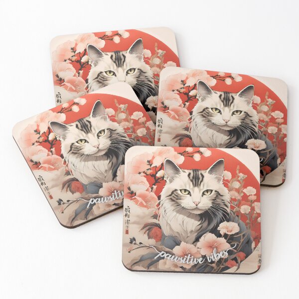Item preview, Feline Fury: Ukiyo-e Cat Art Print designed and sold by purrfect pattern.