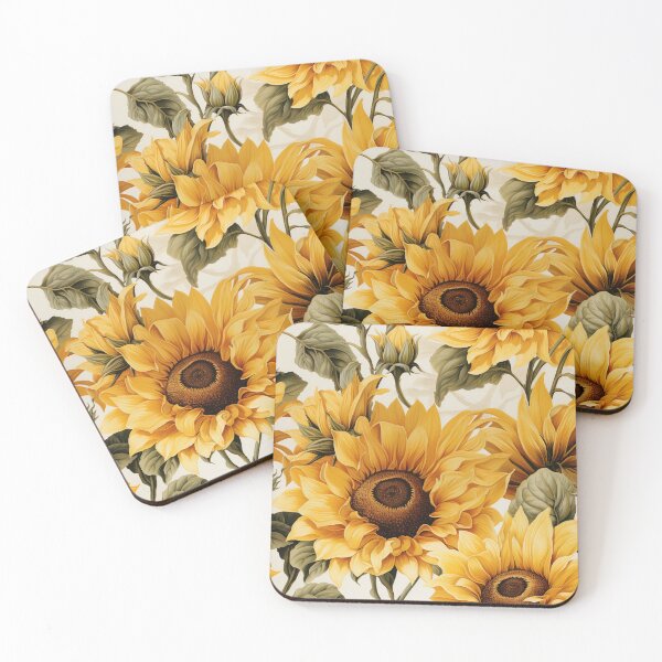 Item preview, Sunflower Tile 30: Golden Orb of Summer Joy in Towering Petals of Radiance designed and sold by TheBrainArt.