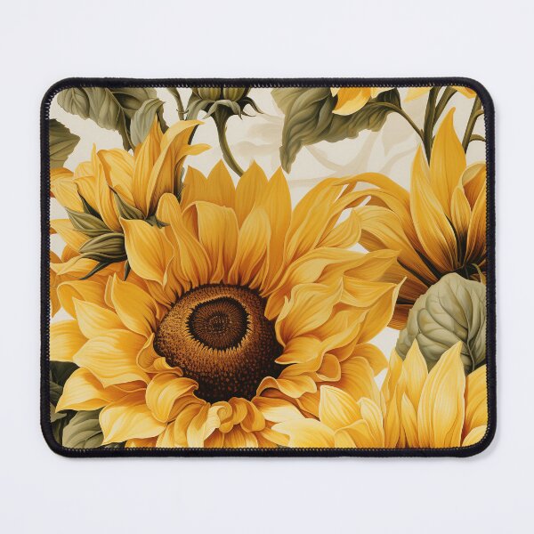 Item preview, Sunflower Tile 30: Golden Orb of Summer Joy in Towering Petals of Radiance designed and sold by TheBrainArt.
