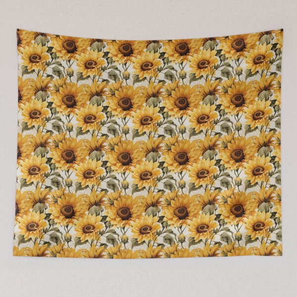 Item preview, Sunflower Tile 30: Golden Orb of Summer Joy in Towering Petals of Radiance designed and sold by TheBrainArt.