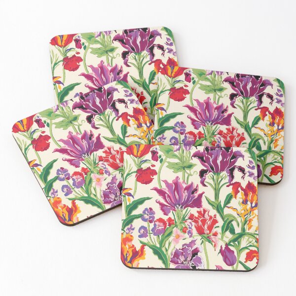 Item preview, Tulip Tile 01: Goblet of Springtime Sunshine in a Blooming Rainbow of Spiraling Blooms designed and sold by TheBrainArt.