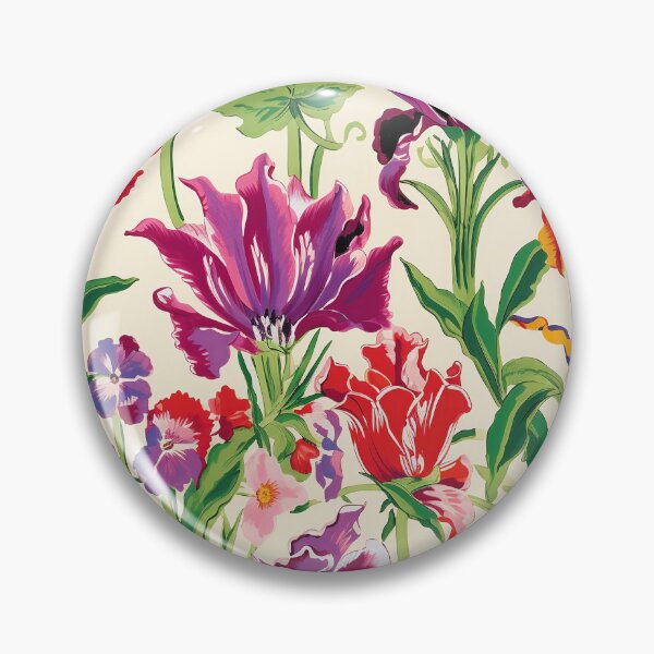 Item preview, Tulip Tile 01: Goblet of Springtime Sunshine in a Blooming Rainbow of Spiraling Blooms designed and sold by TheBrainArt.