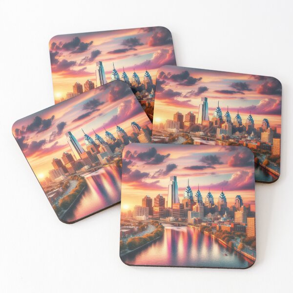 Item preview, Sunset Over Philadelphia Skyline designed and sold by FIYARO.