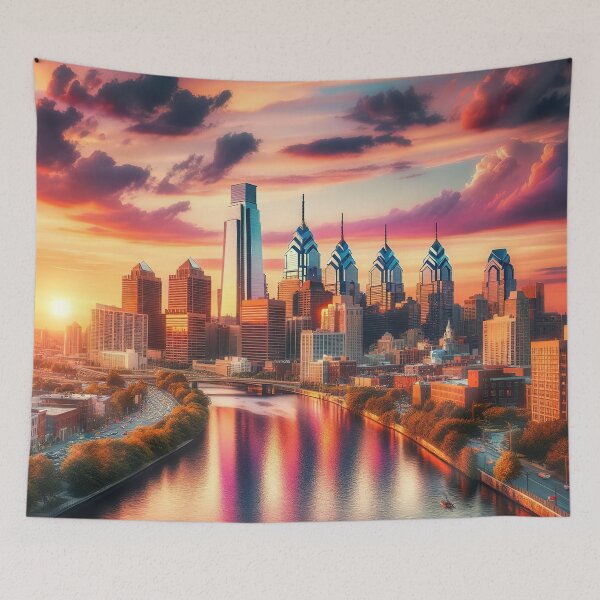 Item preview, Sunset Over Philadelphia Skyline designed and sold by FIYARO.